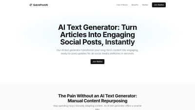 QuickPostAI - Tech tool for Accessibility