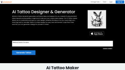 Windy AI Tattoo Generator - Tech tool for Image & Photo