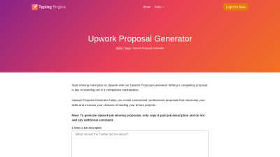 Upwork Proposal Generator - Tech tool for AI Assistants