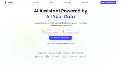 remio AI Note Taker - Tech tool for AI Assistants