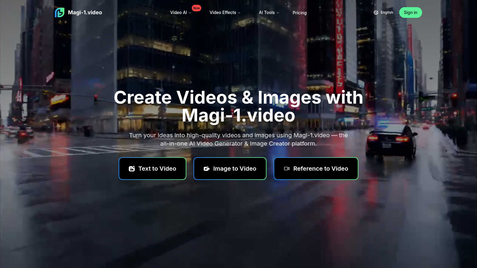 Magi-1 application interface and features