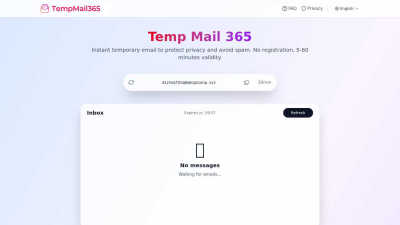 Temp Mail 365 - AI tool for Email Tools
