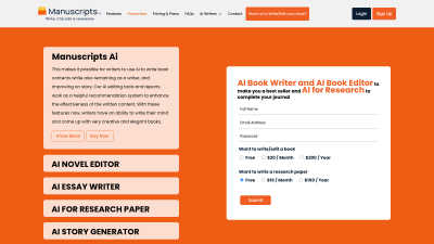 Manuscripts AI - Tech tool for Blogging & Publishing
