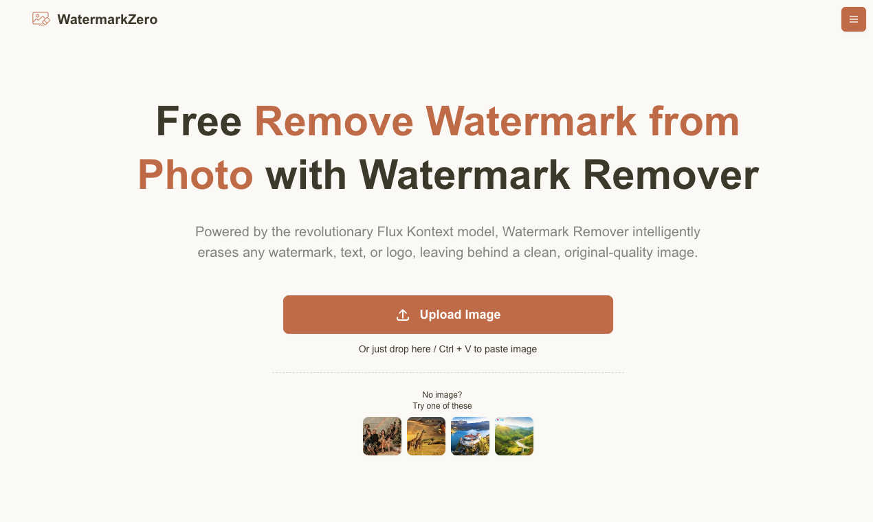 Watermark Remover application interface and features