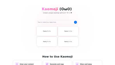 Kaomoji - Tech tool for Lifestyle & Entertainment