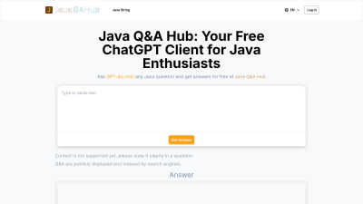Java Q&A Hub - Tech tool for Accessibility