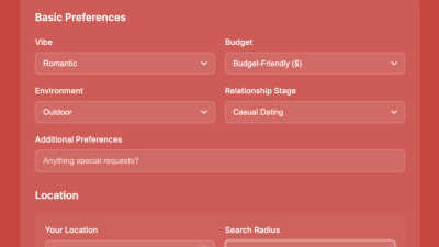Date Idea Generator - Tech tool for Lifestyle & Entertainment