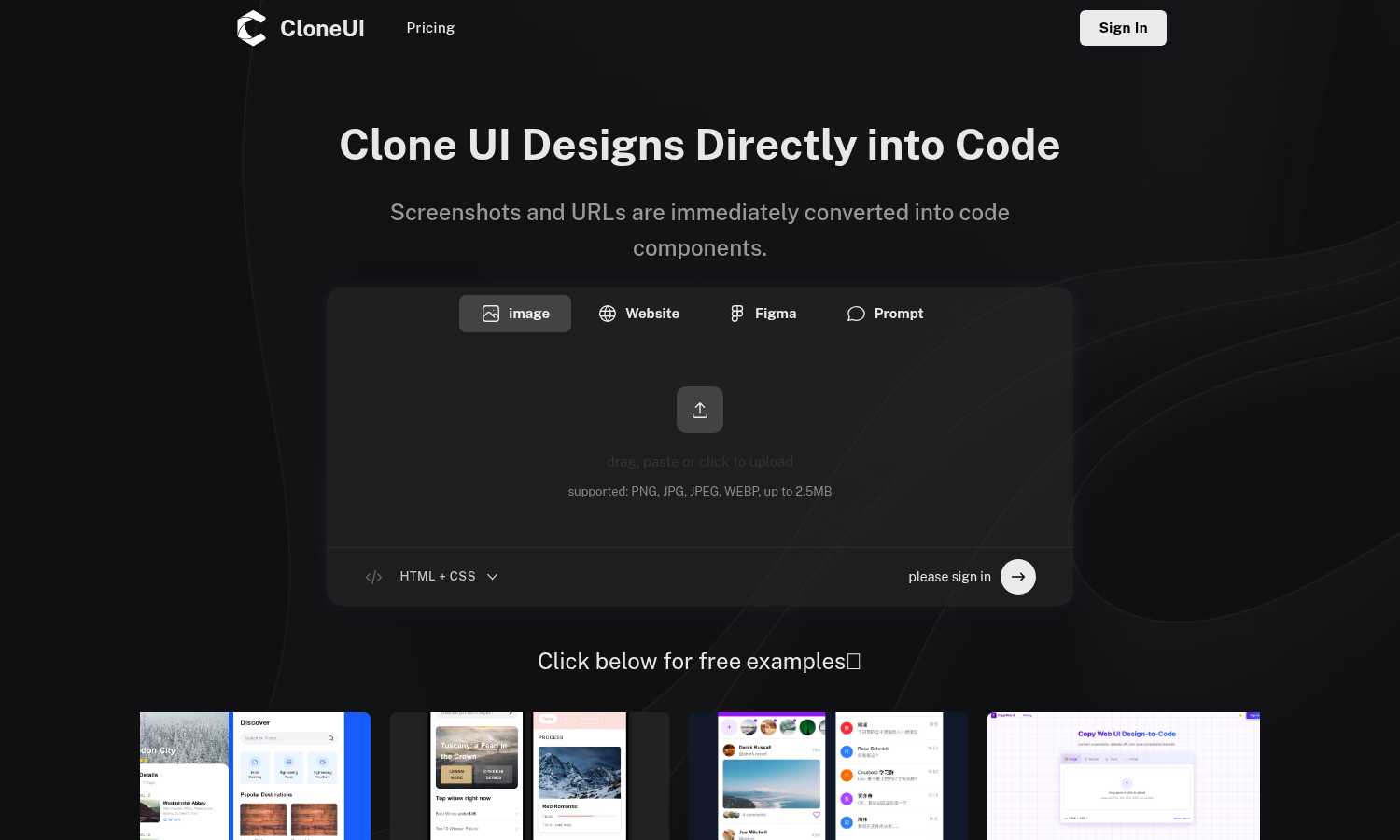 CloneUI application interface and features