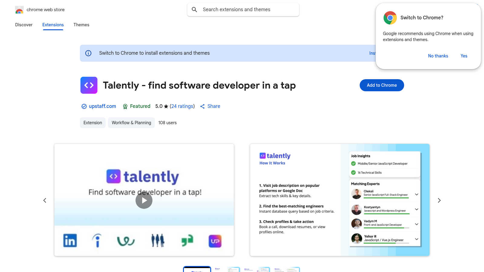 Hire App Developer application interface and features