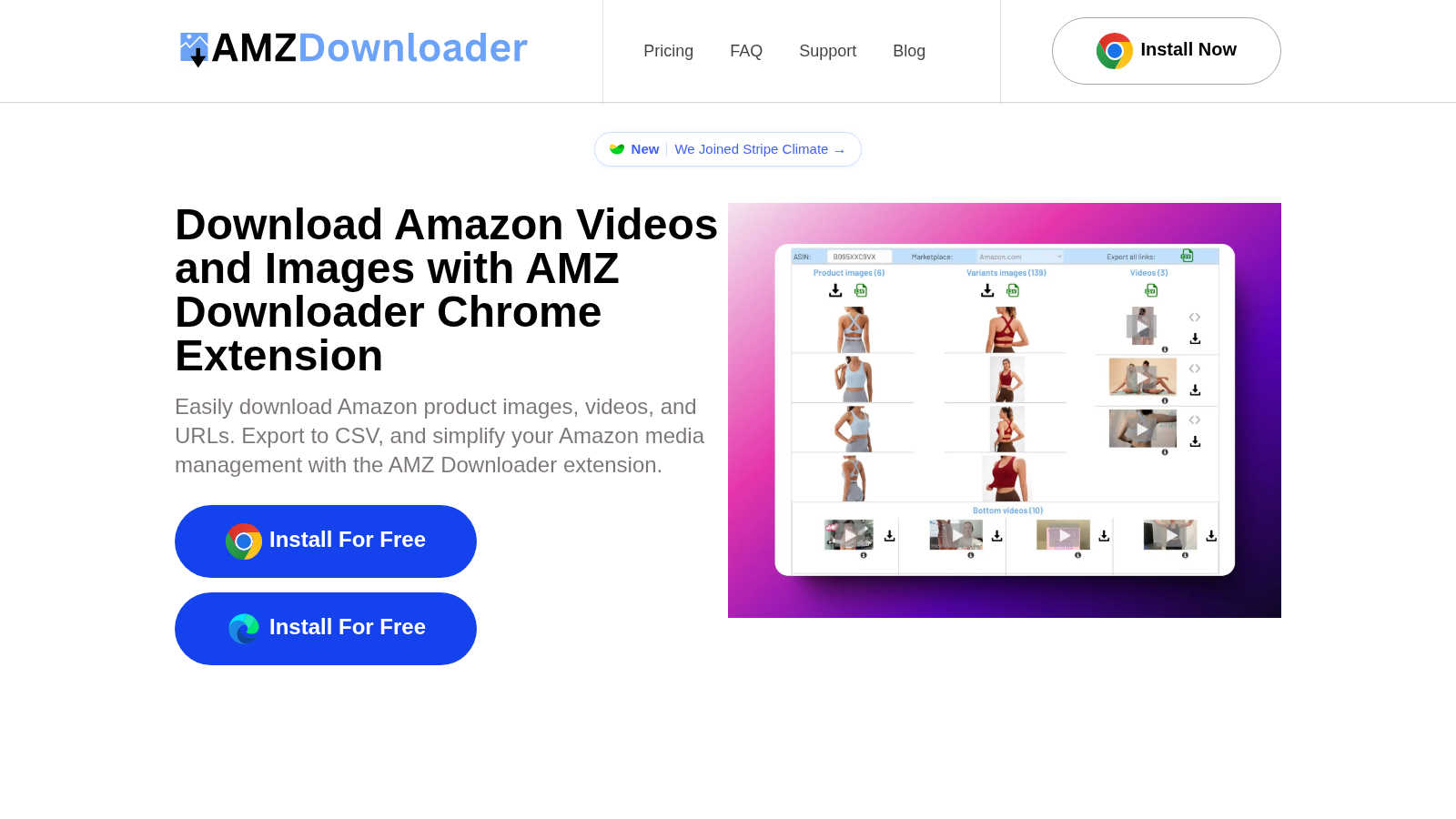 AMZ Downloader application interface and features