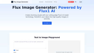 Flux Image Generator - Tech tool for Design Tools