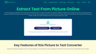 Picture2Txt - Tech tool for Image & Photo