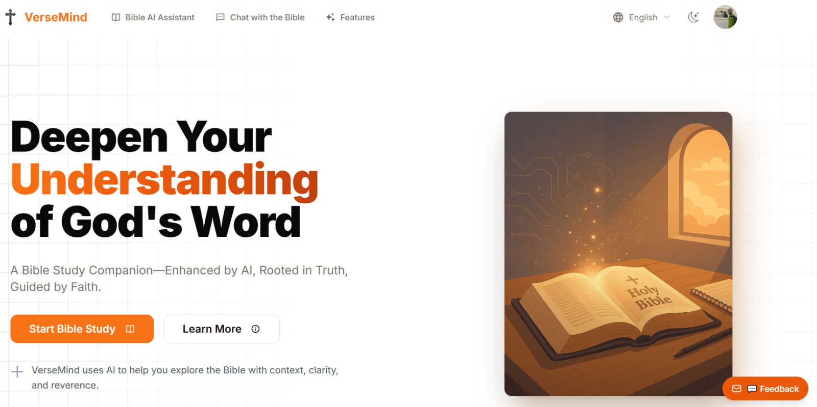 Versemind application interface and features