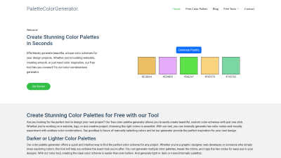 palettecolorgenerator.com - Tech tool for Design Tools