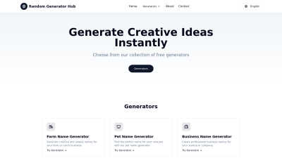 Random Generator Hub - Tech tool for Content Creation