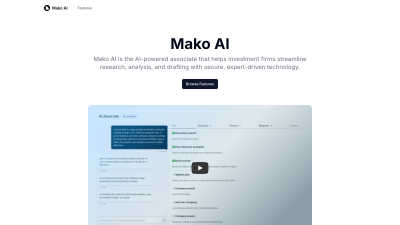 Mako AI - Tech tool for Analytics & Data