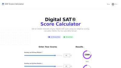 SAT Score Calculator - Tech tool for Education & Learning