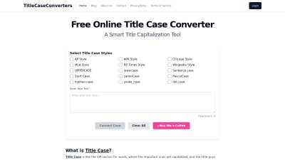 Title Case Converter - Tech tool for Productivity & Management