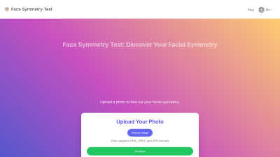 Face Symmetry Test - Tech tool for Lifestyle & Entertainment