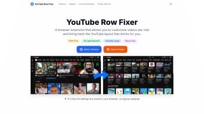 YouTube Row Fixer - Tech tool for Accessibility