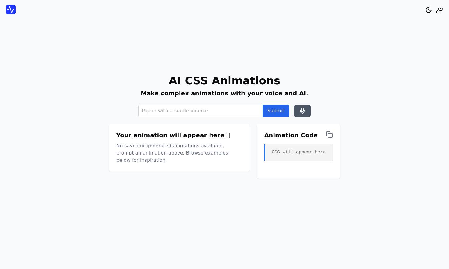 AI CSS Animations Website