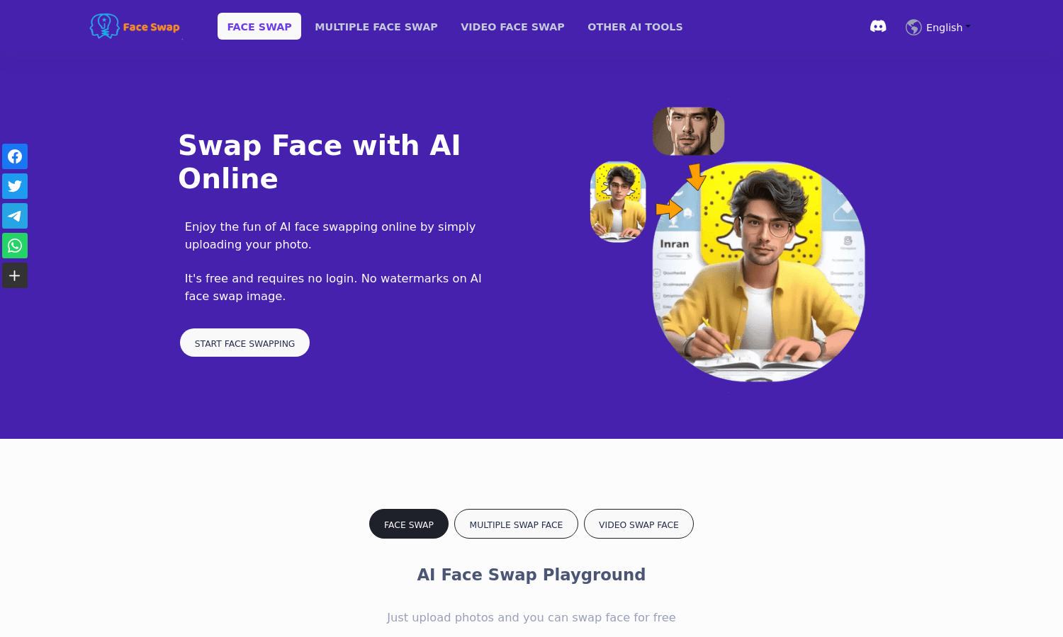 AI Face Swap Website