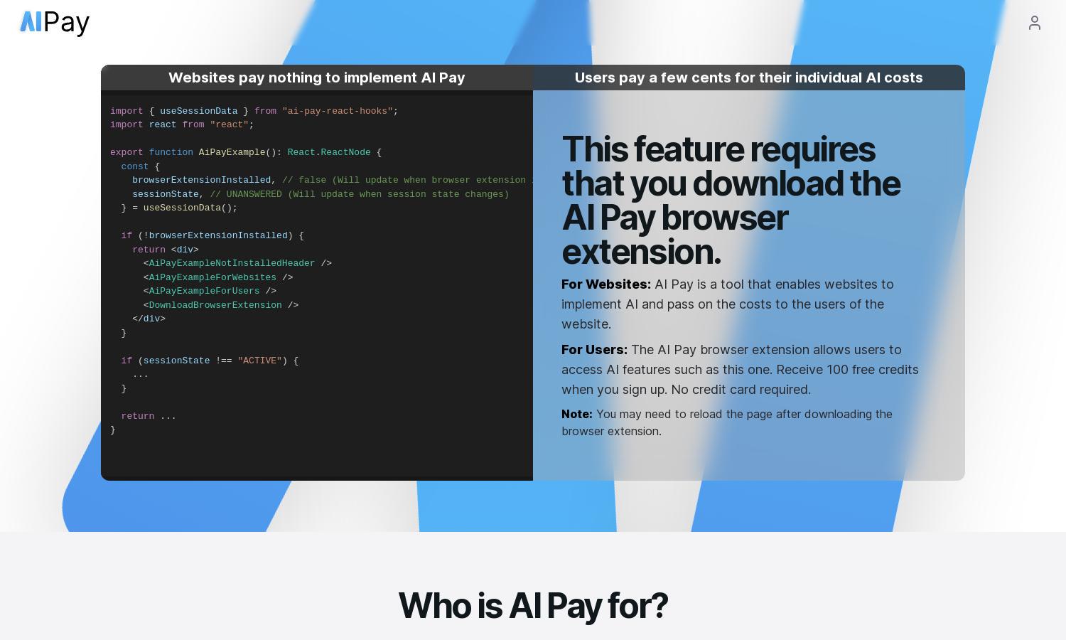 AI Pay Website