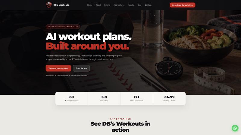 DB's Workouts screenshot