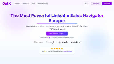 OutX.ai – LinkedIn Sales Navigator Scraper - Tech tool for Email Tools
