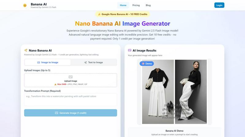 Banana AI Pro Image Generator application interface and features
