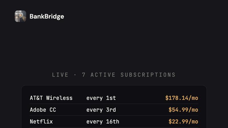 BankBridge screenshot