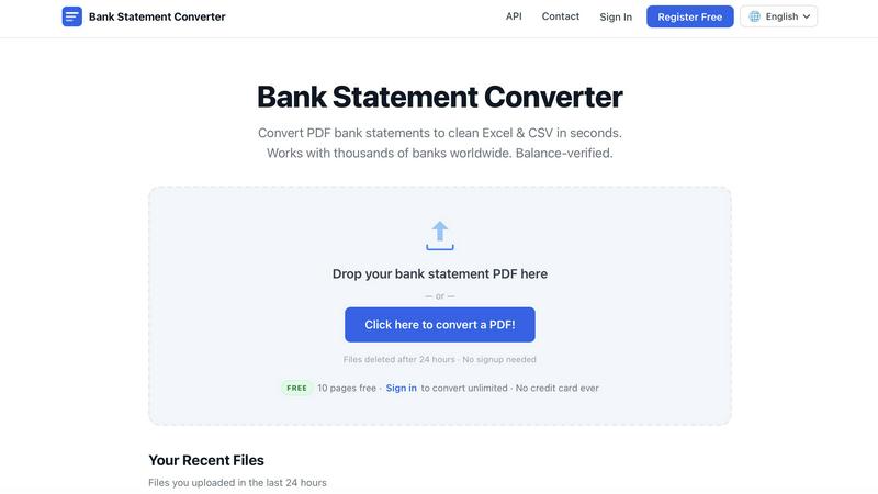 Bank Statement Engine screenshot