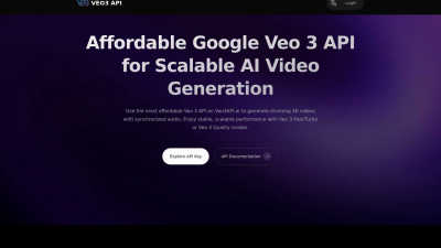 Veo3API.ai: Affordable Veo 3 API with Fast/Turbo & Quality Modes - AI tool for Video