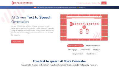 Speechactors - Tech tool for Audio & Music