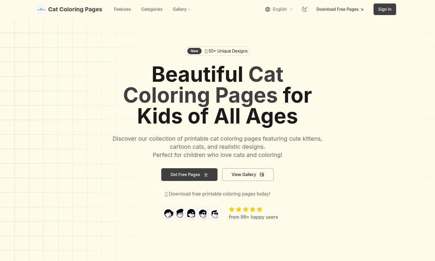 Cat Coloring Pages Website