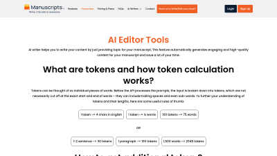 Manuscripts.ai - Tech tool for Content Creation