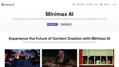 Minimax AI - Tech tool for Content Creation