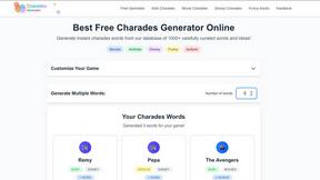 Charades Generator - AI tool for productivity
