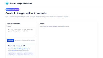 Photostock - Free AI Image Generator - Tech tool for AI Assistants