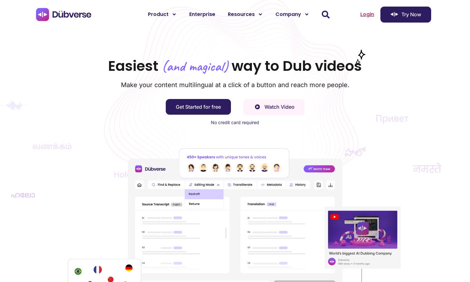 Dubverse.ai Website