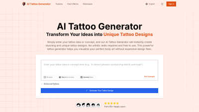 AI Tattoo Generator - Tech tool for Design Tools