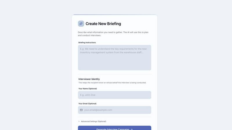 Eliciteer application interface and features