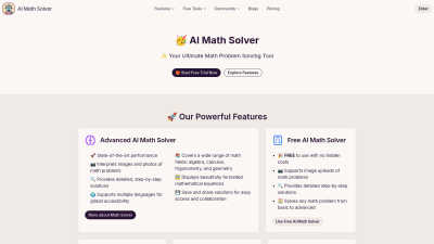 AI Math Solver - Tech tool for Productivity & Management