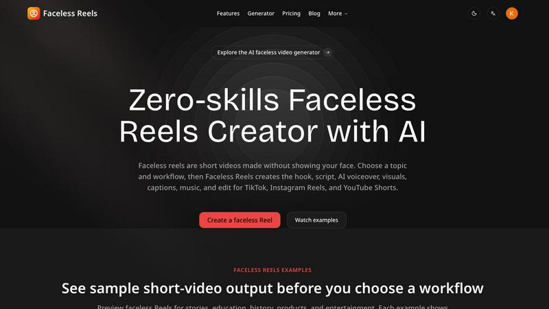 Faceless Reels screenshot