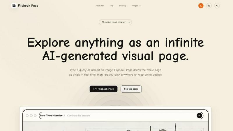 Flipbook Page screenshot