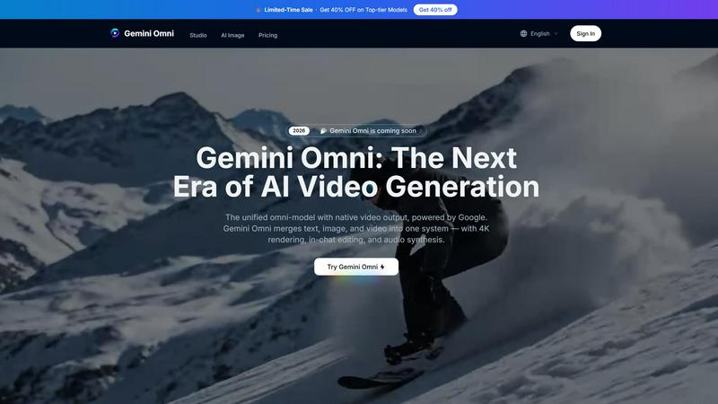 Gemini Omni AI Video Generator screenshot