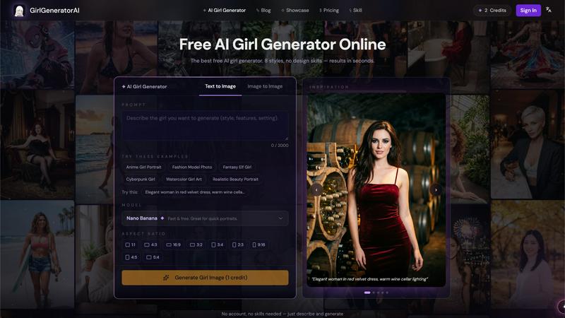 GirlGeneratorAI screenshot