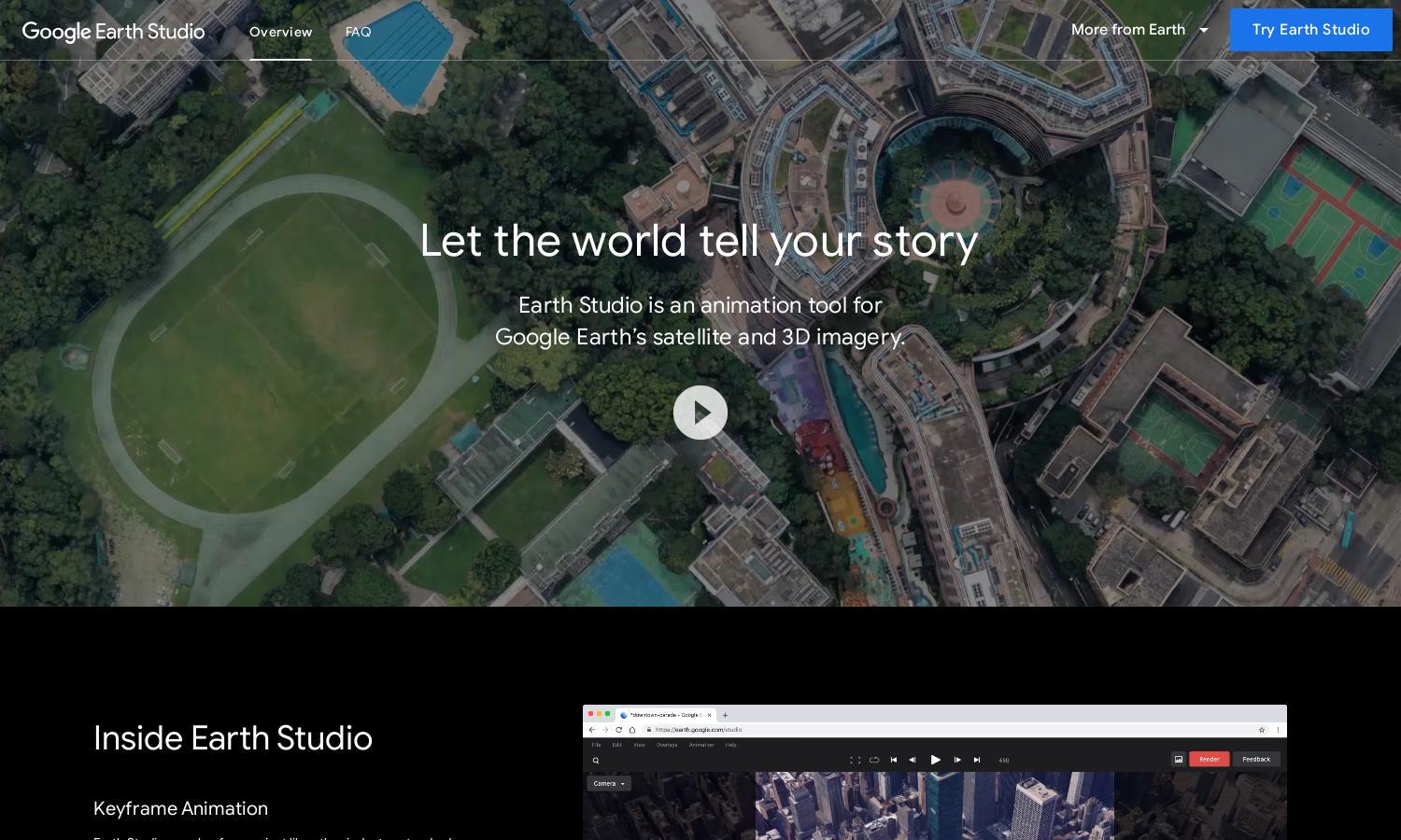 Google Earth Studio Website