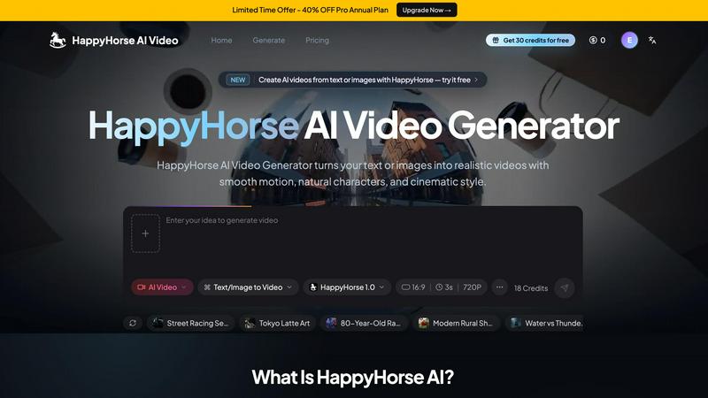 HappyHorse AI Video screenshot