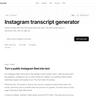 Instagram to Transcript logo